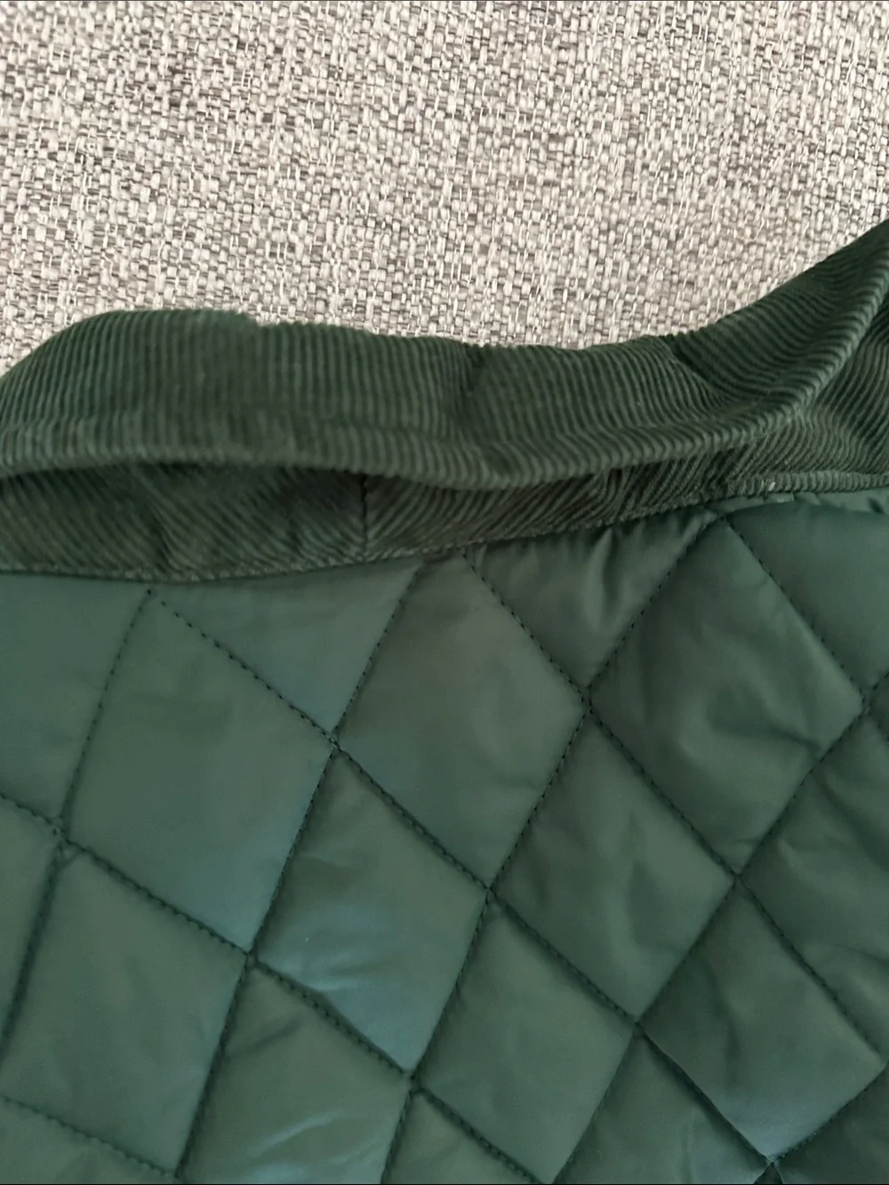 Janie and Jack quilted jacket with corduroy collar